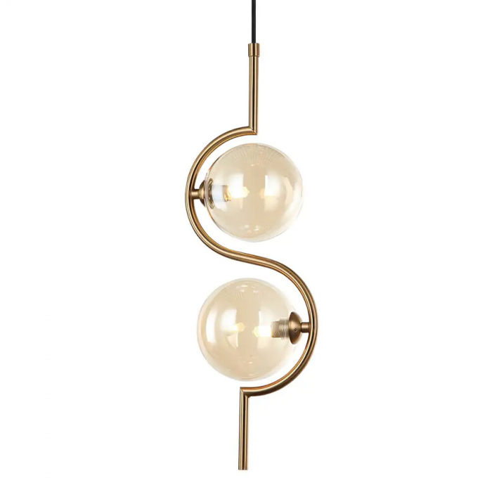 Pendente Moderno Deuce Globos Champagne da StudioLuce, ideal para sala de jantar e ambientes gourmet. Lustres Gênesis loja online de Lustres e Iluminação Decorativa